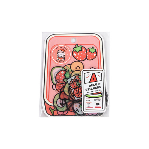 Infeel.me PET Sticker Pack Delicious Share Half Series Cute Cartoon Handnote Decor Stickers 40 Pcs 6 Styles