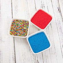 烘焙蛋糕装饰彩糖珠西点装饰2mm小彩色珠光圆珠白色珍珠糖珠85g