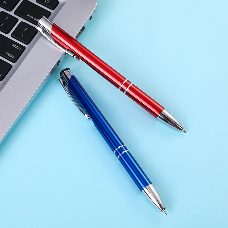 Disponible en stock Bolígrafo de prensa Alúmina Varilla de aluminio Bolígrafo de metal Bolígrafo de regalo publicitario LOGOTIPO