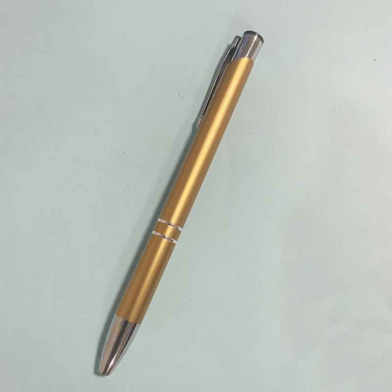 Disponible en stock Bolígrafo de prensa Alúmina Varilla de aluminio Bolígrafo de metal Bolígrafo de regalo publicitario LOGOTIPO