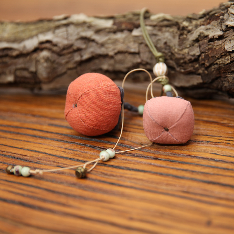 Caqui Ruyi colgante (producto no terminado)-Rosa + Naranja