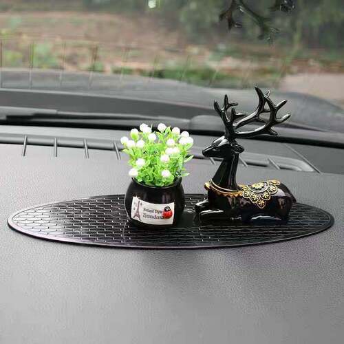Leopard Car Anti-Slip Mat Car Interior Accessories Perfume Ornament Large Thickened Deer Non-Slip Mat