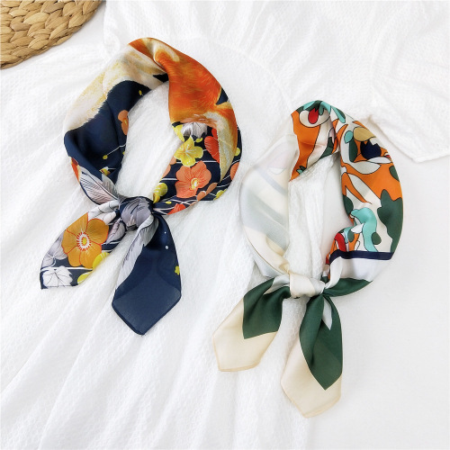 70 small square scarves for women, spring, autumn and summer neck scarf, neck protector, Korean thin scarf, temperament and professional
