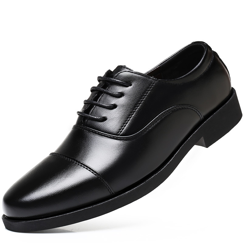 Nuevos zapatos de cuero de los hombres formales zapatos de cuero de tres articulaciones de los hombres slip-on de negocios casual de moda de tres puntas con cordones zapatos de los hombres image 9