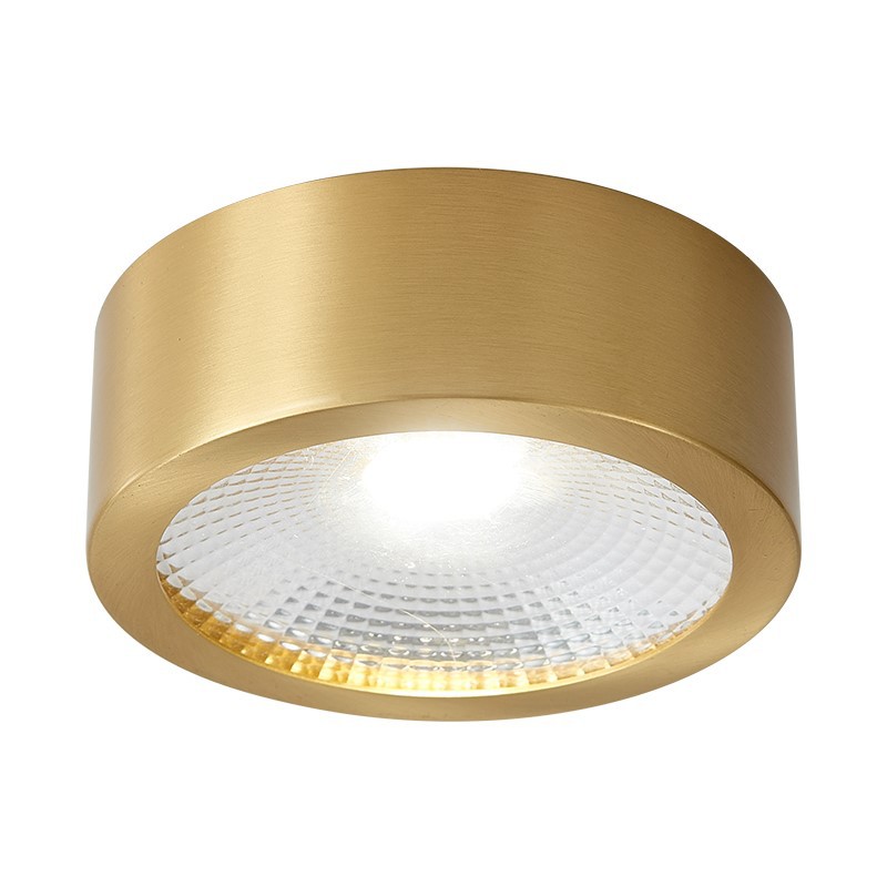 Todo-cobre superficie montada Downlight LED Ultra-Delgado hogar agujero de la lámpara de techo lámpara de foco Nordic techo pasillo lámpara de pasillo