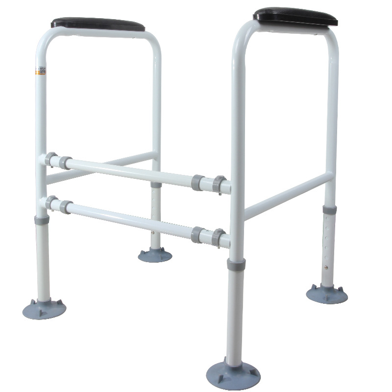 Ingeniería al por mayor de ancho ajustable alto inodoro reposabrazos ancianos discapacitados reposabrazos inodoro seguridad antideslizante apoyabrazos