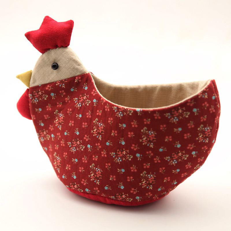 Patchwork DIY bordado material hecho a mano paquete impreso tela de algodón principiante almacenamiento cesta patchwork muñeca pollo