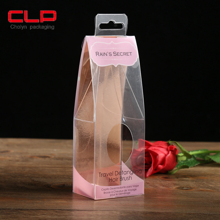 异形pvc透明盒 pet带挂钩盒子 精油洗面奶产品包装外盒化妆品包装