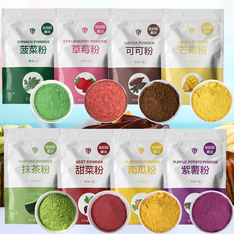 Тыква Фиолетовый Сладкий Картофель Маття Какао Выпечка Торт Шоколад Лиофилизированная клубника Фруктовый и овощной порошок Съедобный Фруктовый Порошок