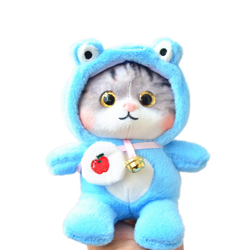 Lindo transformación gato de peluche de juguete campana gato muñeca niños comodidad muñeca de trapo muñeca regalo de cumpleaños al por mayor