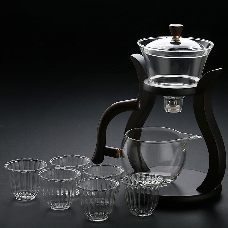 Gong Lantern Tea Set+6 striped cups