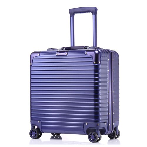 18-inch computer checked luggage with aluminum frame metal pull handle suitcase swivel wheels travel bag with password suitcase, dropshipping one piece