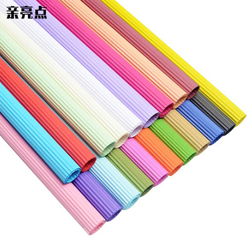 Manufacturer wholesale flower wrapping paper flower shop single color flower wrapping paper diy handmade bouquet material solid color corrugated paper