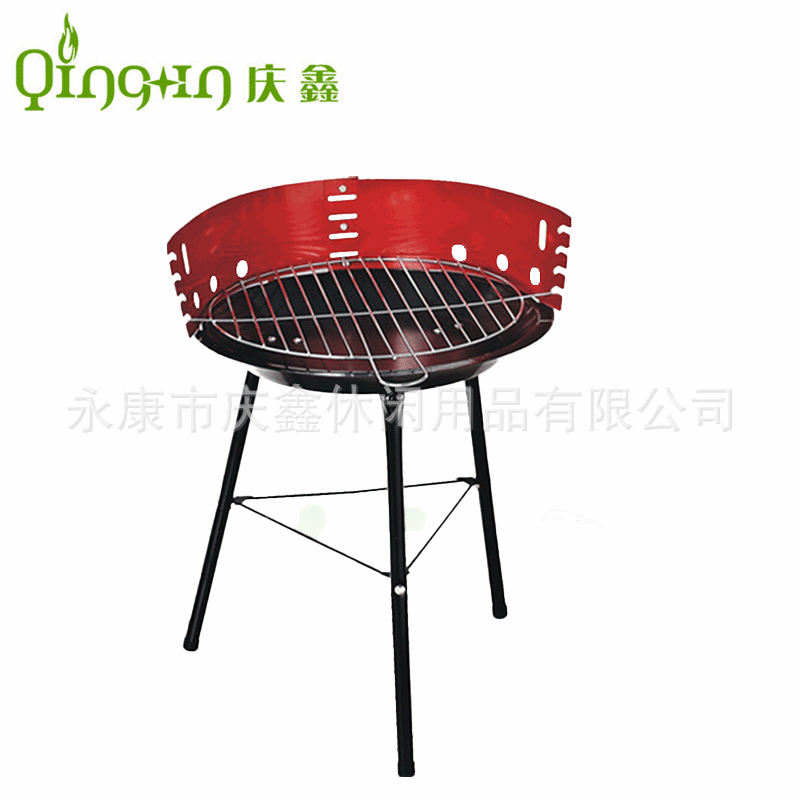Fuente fábrica triángulo barbacoa horno al aire libre barbacoa estante qingxin hogar portátil redondo horno esférico