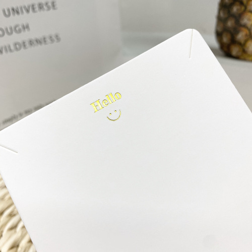 Smile8*8cm笑脸LOGO烫金工艺项链卡纸韩版耳环卡片饰品包装卡