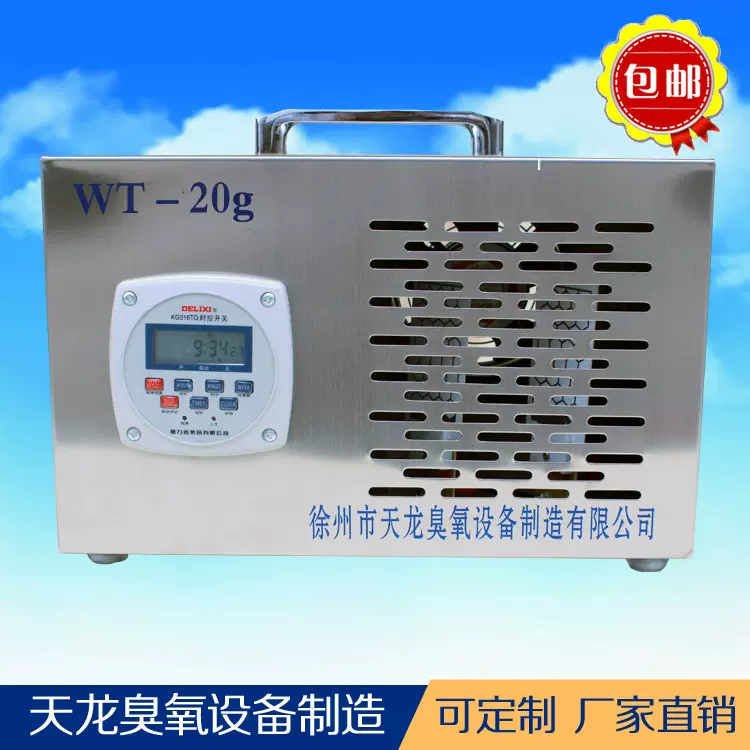 WT-20g臭氧发生器 消毒机家用空气净化杀菌除甲醛手提臭氧机设备