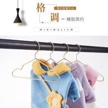 小狗衣架金色防滑衣挂小猫衣钩架子展示架猫咪泰迪金属轻奢晾衣架