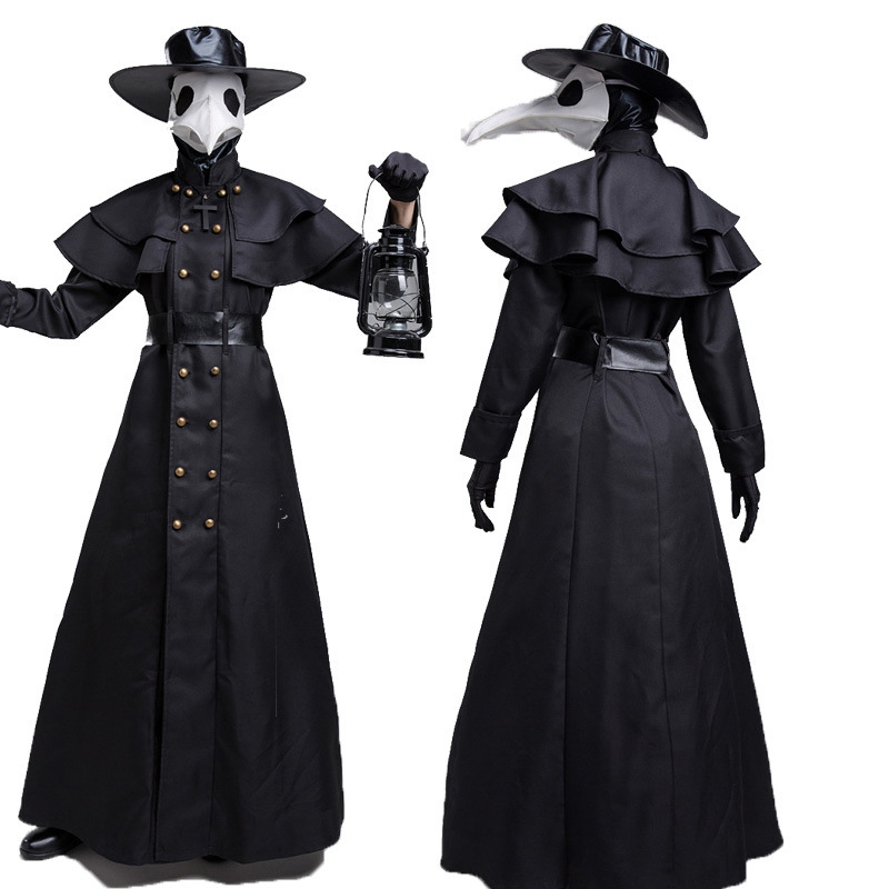 Medieval Steampunk Style Halloween Adult European and American Plague Doctor Crow Long Mouth Movie Costume