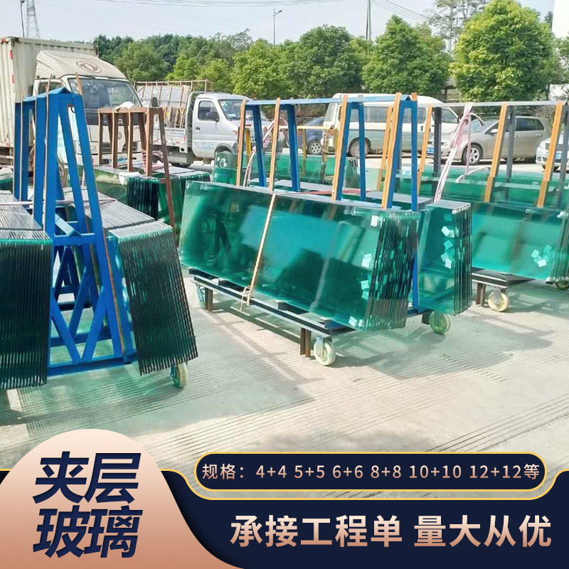 成都厂家双层钢化夹胶玻璃5+56+68+8三层夹胶门窗玻璃精装房透光