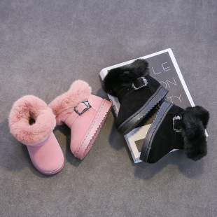 Fleece keep warm winter children's low boots, footwear, shoes, for import