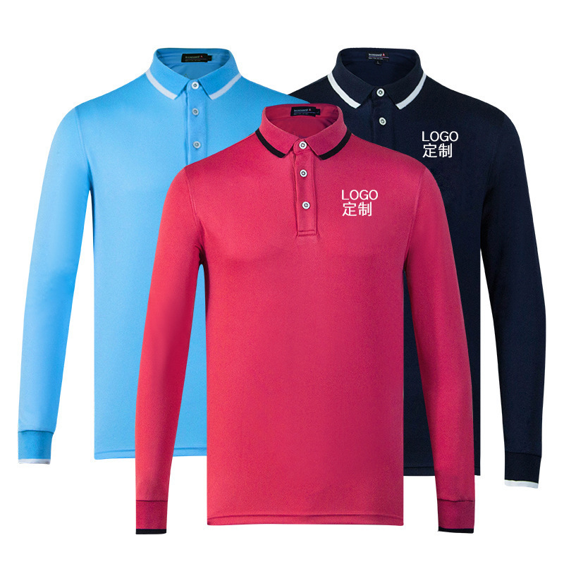 New Golf Men's Long-Sleeved T-Shirt Men's Sports Polo Shirt Quick-Drying Breathable Golf Uniform One Piece Drop Shipping