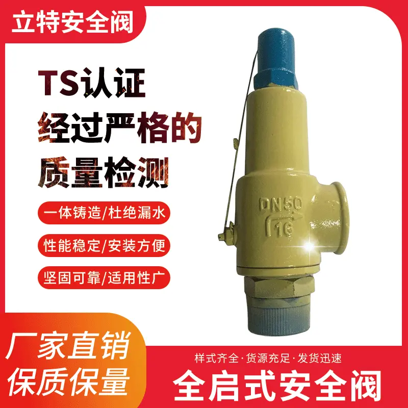 弹簧式安全阀 A22H-16/25/40C 氧气 弹簧全启式外螺纹安全阀 介质