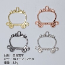 圣诞节UV滴胶合金边框空心框开口框 diy项链钥匙扣饰品配件 保色