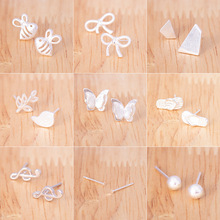 合集5地摊货s925纯银针耳钉韩版个性耳钉小耳骨钉气质简约耳饰女