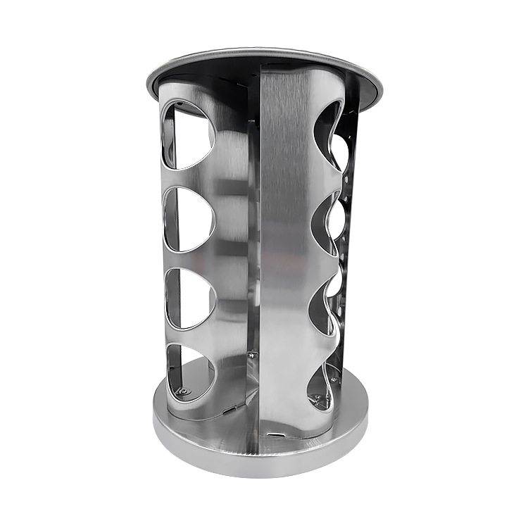 Amazon caliente de acero inoxidable botella condimento traje 16 botellas condimento con estante giratorio pimienta Shaker