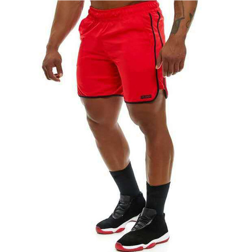 Muscle fitness exercise casual men summer running beach training quick-drying plus size breathable five-pocket shorts trendy