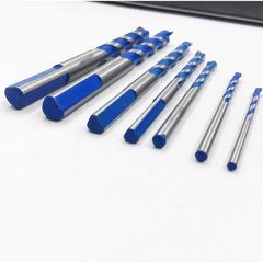Orange-blue tile drill, ceramic sheet glass wall hole drill, tungsten carbide drill, triangular king drill