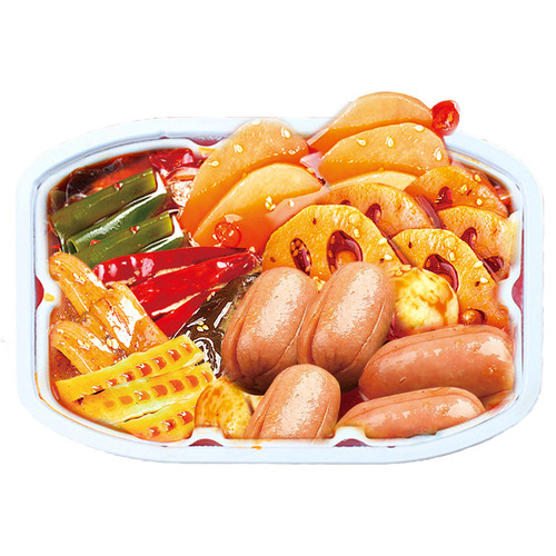 Chongqing Self-Heating Hot Pot: Lazy, Convenient, Instant, Meat & Veggie-Filled Internet-Famous Food—Wholesale Wide Rice Noodles for DIY Spicy Tteokbokki