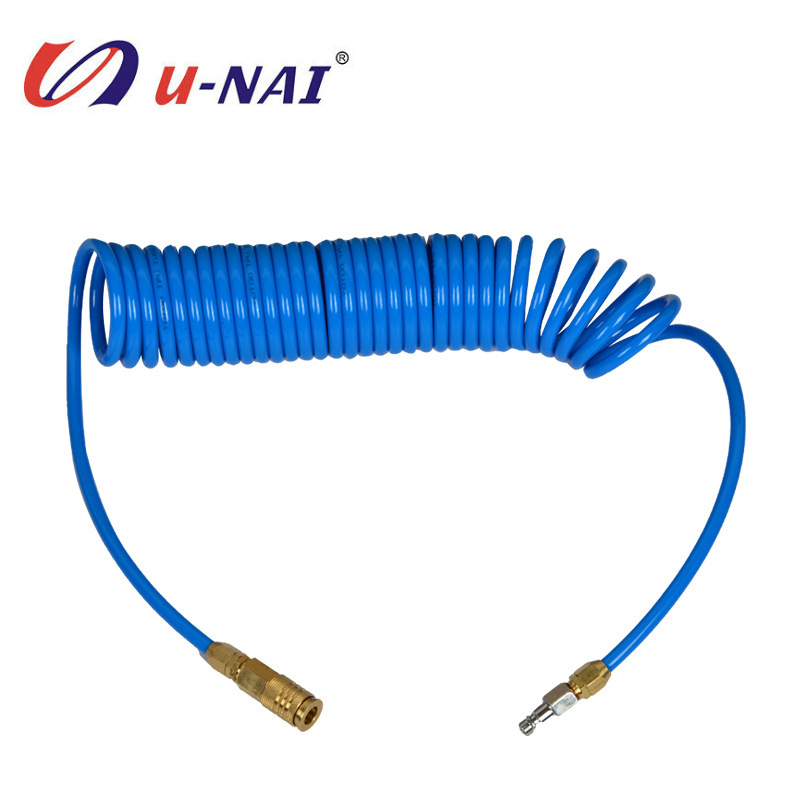 UN-PU6.35MM弹簧管 易操作五金链接伸缩管 气泵空压机螺旋风管