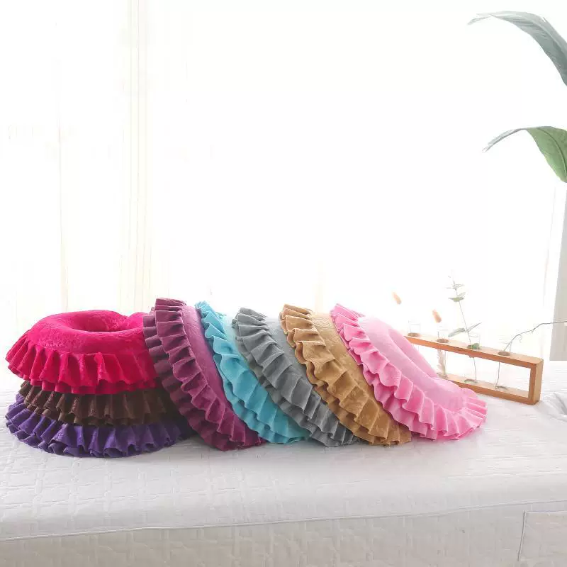 Cosmetic pillow, detachable soft massager from pearl, for beauty salons