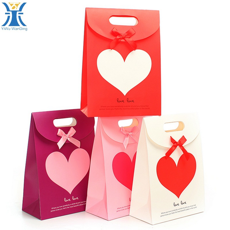 制作结婚回礼包装袋自粘精美创意爱心翻盖礼品袋 婚庆喜糖纸袋