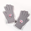 Gloves, winter knitted fleece non-slip keep warm fashionable set, increased thickness, wholesale