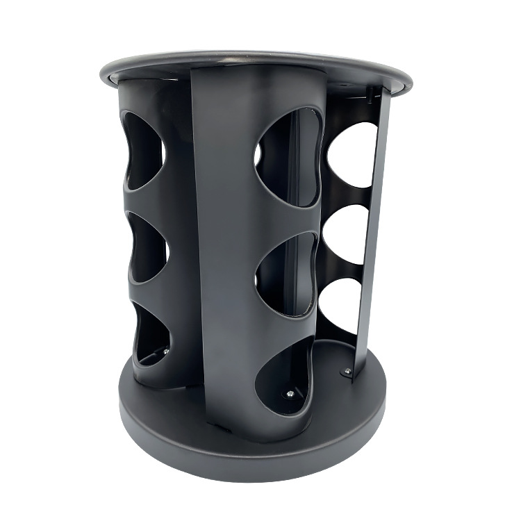 Rack de especias de acero inoxidable rociado de plástico de Amazon transfronterizo estante de botellas de vidrio con 12 tipos de latas de especias giratorio estante de especias