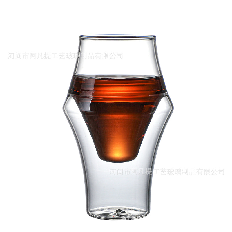 Double-layer glass coffee set