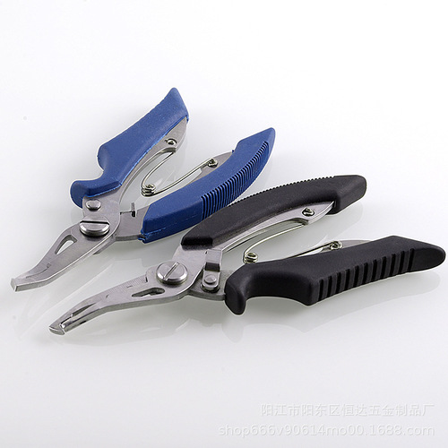 Stainless steel curved mouth fishing pliers multi-functional lure pliers fishing shears fish controller fishing pliers hook remover