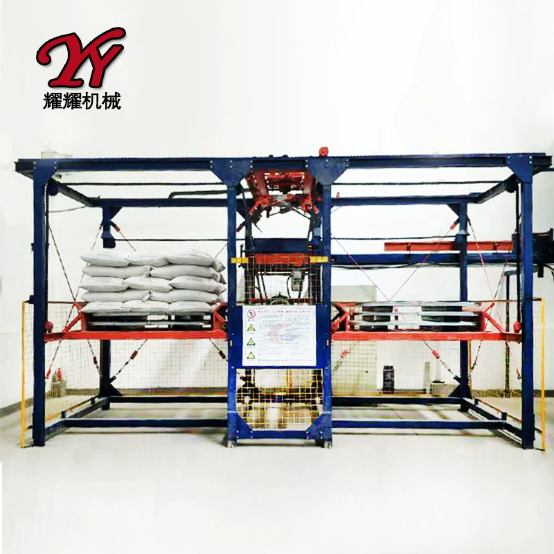 Полностью автоматическая машина для укладки на поддоны высокого уровня портальная машина для укладки на поддоны корма удобрения муки сплетенный мешок код мешок захватное оборудование