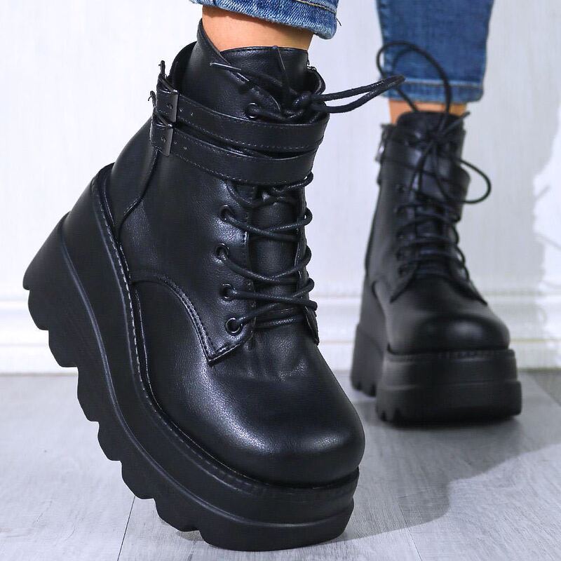 Cross-border Thick Sole Fashion Women's Boots 2020 Autumn and Winter New Polyurethane Sole High Heel Color Short Boots Boots Water Table 43