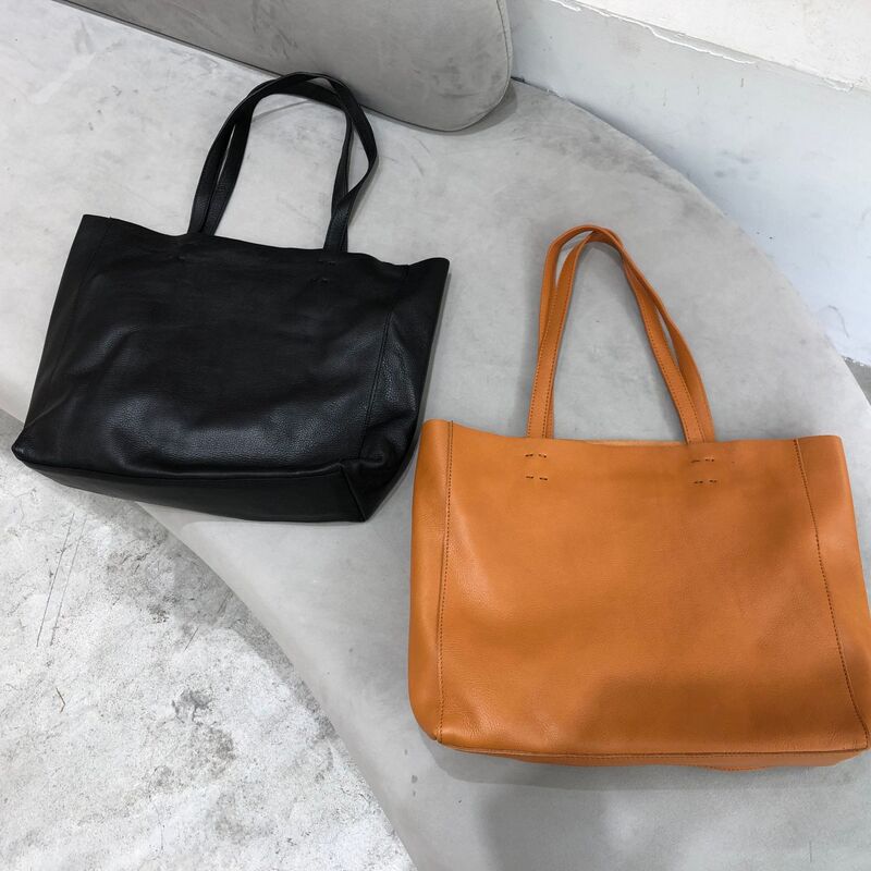 Retro Genuine Leather First-Layer Cowhide Shoulder Bag Armpit Bag Potter Bag Handbag Women's Style Large Bag