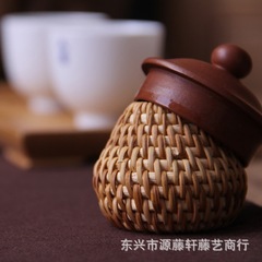 Purely handmade Vietnamese rattan lid, pot lid, tea set accessories, tea ceremony accessories ins