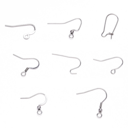 Stainless steel ear hooks, question mark hooks, jewelry hooks, pig bile hooks, earring hooks, stainless steel primary color diy jewelry accessories