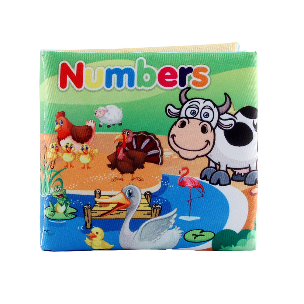 Nueva educación temprana de los niños libro de tela inglesa en tres dimensiones bebé libro de tela labrable bebé juguete fabricante de libros de palma en stock