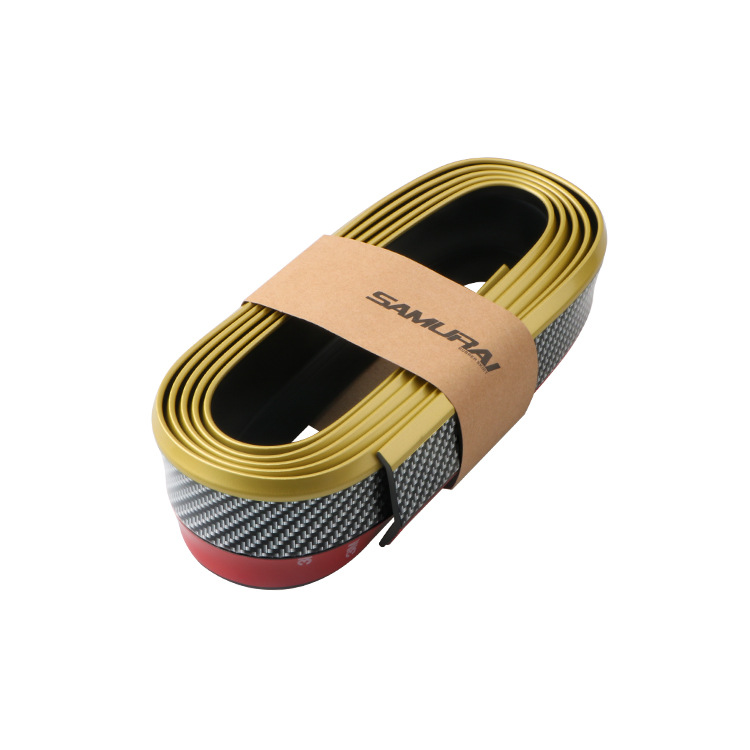 Coche frente labio anti-colisión tira de goma universal delantera pala modificación grande alrededor pequeño lado falda fibra de carbono trasero labio Decoración