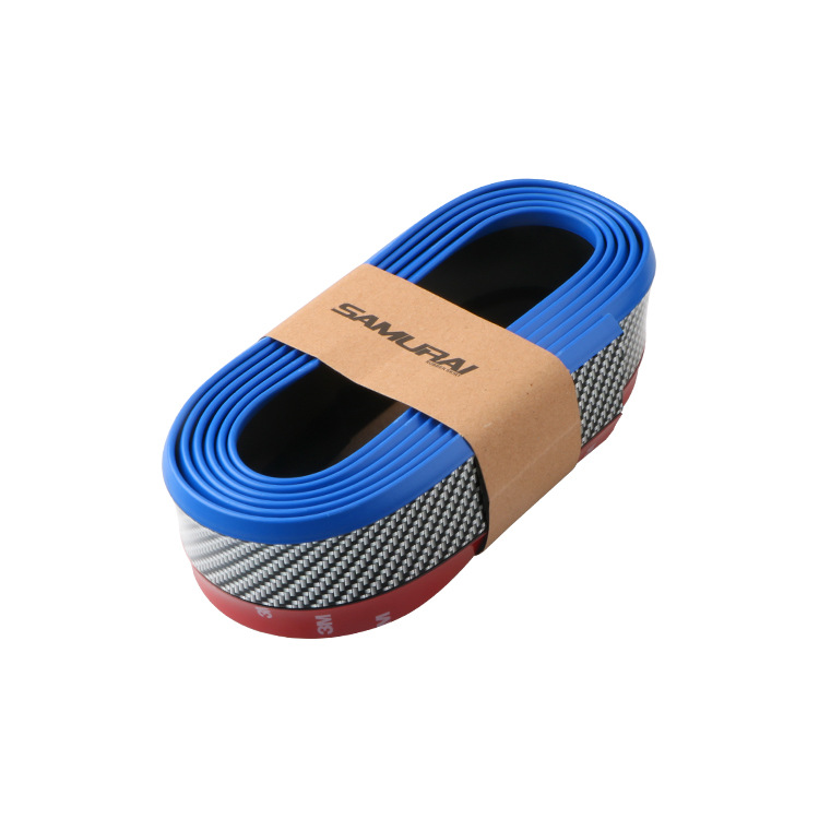 Coche frente labio anti-colisión tira de goma universal delantera pala modificación grande alrededor pequeño lado falda fibra de carbono trasero labio Decoración
