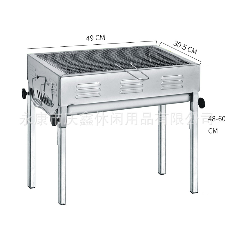 Directo de fábrica portátil estufa de carbón medio barbacoa parrilla pie desmontable barbacoa Parrilla de acero inoxidable Parrilla de la barbacoa japonesa