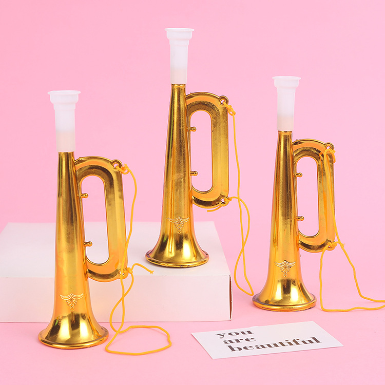 Football Cheering Toy Golden Horn Concert Fan Horn Sports Meeting Horn Gift Manufacturer Wholesale