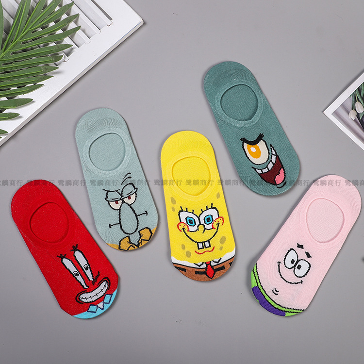 HM08 South Korea women's socks summer cartoon student women's low-cut cotton socks women's invisible boat Socks